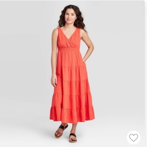 NWT reddish orange sundress lightweight size M - Picture 4 of 10